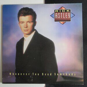 Rick Astley, Whenever You Need Somebody, 80s, Vintage, Vinyl, Album, Music